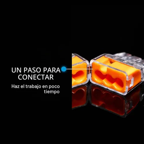 Vista 4 de IDEAL Electrical 30-1333S - Conector de 3 puertos a presión, color naranja, (10 unidades)