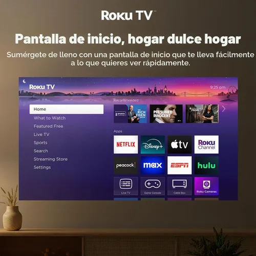 Vista 7 de Aurzen Roku TV D1R Cube - Proyector inteligente para exteriores con WiFi