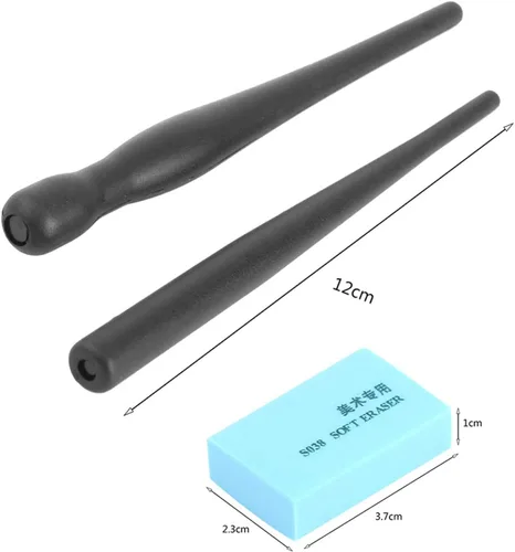 Vista 9 de Estink Manga Cartoon Comic - Juego de bolígrafos de caligrafía con 2 soportes para bolígrafos y 5 puntas de repuesto para dibujar y pintar