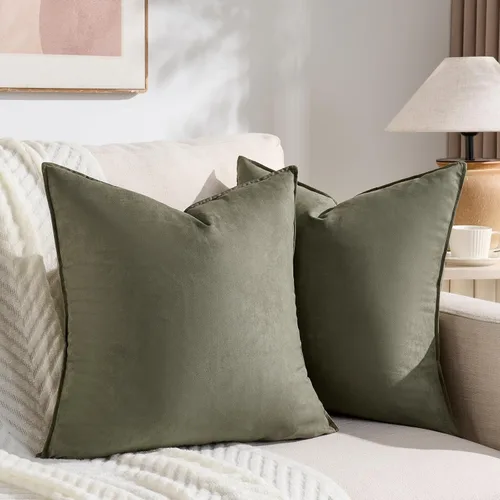 Vista 18 de Fancy Homi - Paquete de 2 fundas de almohada decorativas azul real de 14x14 pulgadas para sala de estar, sofá cama, sofá, decoración moderna bohemia