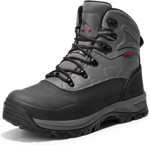 Vista 10 de NORTIV 8 Botas de nieve de invierno impermeables para hombre negro (black/1)