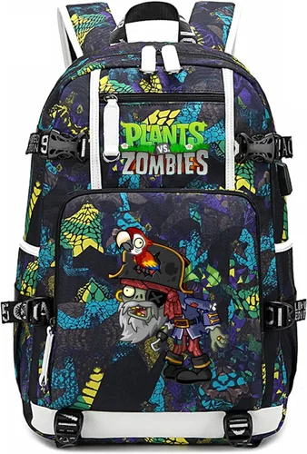 Vista 14 de ISaikoy Plants vs. Zombies Mochila Bolsa para Portátil Color Azul 1