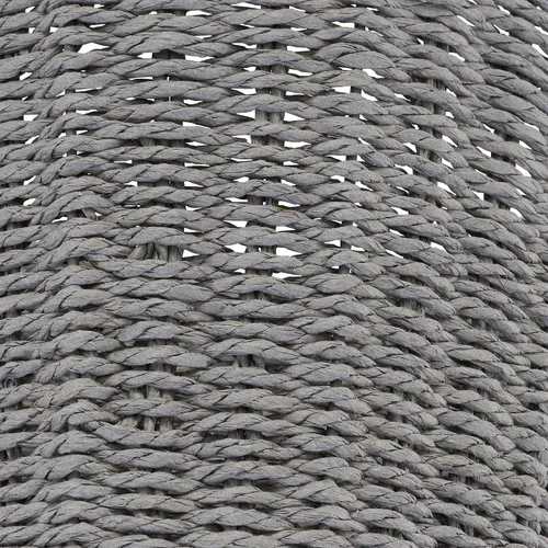 Vista 6 de Household Essentials Cesta de basura tejida, papelera de cuerda de papel gris para baño, dormitorio, oficina