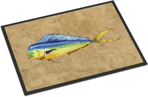 Vista 8 de Caroline's Treasures 8810MAT Dolphin Mahi Mahi - Felpudo de 18 x 27 pulgadas, para interiores y exteriores, para entrada, antideslizante, lavable