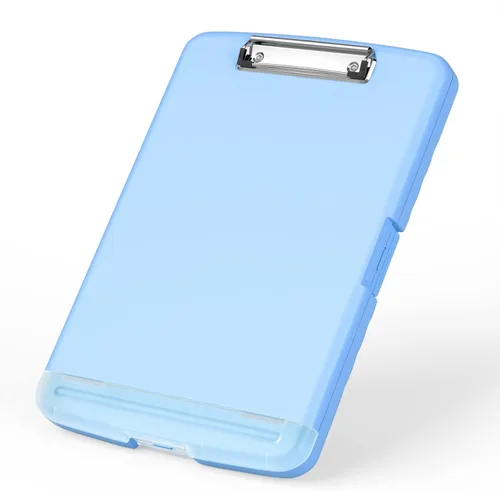 Vista 16 de Rimilak Portapapeles de plástico con almacenamiento, portafolio de enfermería de alta capacidad 8.5 x 11 con soporte para bolígrafo, tamaño 14.2 x