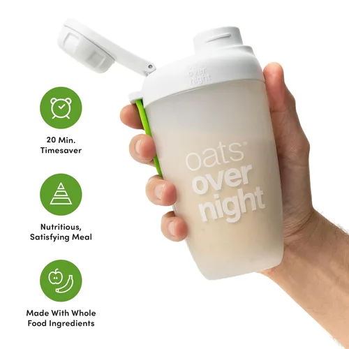 Vista 4 de Oats Overnight Paquete de variedad definitivo - Batido proteico para el desayuno alto en proteínas, 5g de fibra - Harina de avena sin gluten, avena
