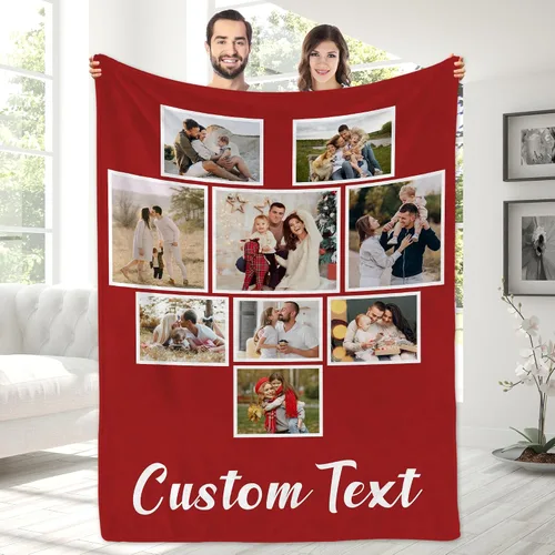 Vista 9 de Manta con fotos personalizada para novio, regalos del día de San Valentín, manta de fotos personalizada, regalos de novio de novia, regalos del día