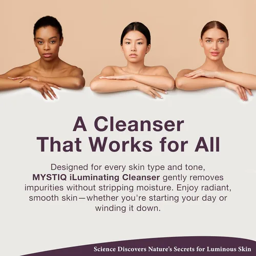 Vista 4 de Lira Clinical MYSTIQ iLuminating Cleanser – Lavado facial hidratante con vitamina C, células madre de planta naranja y extractos de plantas