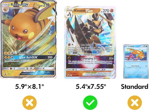 Vista 2 de Carpeta de tarjetas Jumbo para tarjetas Jumbo de Pokémon, iofeiwak® Carpeta de tarjetas extragrande de 2 bolsillos con 3 anillos - Contiene 80