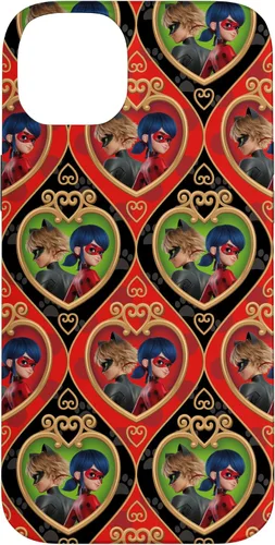 Vista 15 de Funda roja y verde para iPhone SE (2020) / 7 / 8 Miraculous Ladybug and Cat Noir The Movie