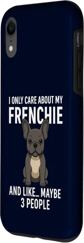 Vista 2 de I Care About My Frenchie & 3 People French Bulldog Owner Case for iPhone XR