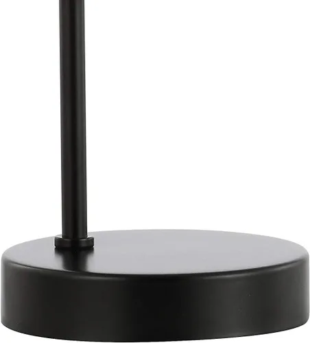 Vista 5 de JONATHAN Y Lámpara de mesa con globo de cristal negro de 18.25 pulgadas, lámpara de noche minimalista de mediados de siglo para dormitorio, sala