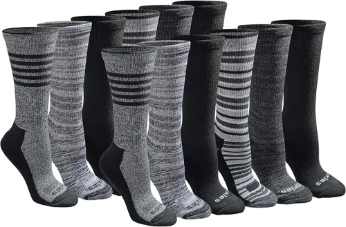 Vista 8 de Dickies Women's Dri-Tech Fashion Moisture Control Crew Socks (6, 12 Pairs)