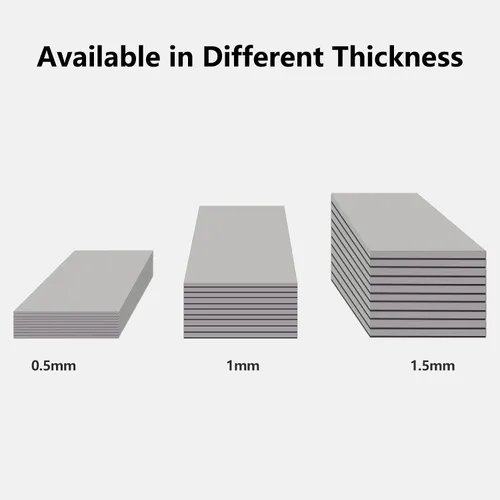 Vista 2 de UCEC 30 almohadillas térmicas GPU, 2.6 x 0.8 pulgadas, almohadilla térmica de silicona reutilizable para CPU, almohadilla de enfriamiento