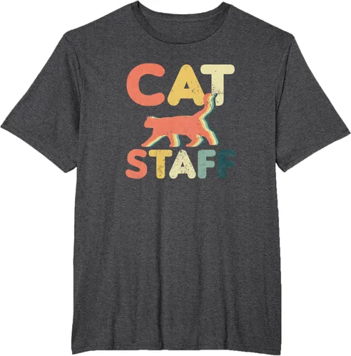 Vista 16 de Cat Servant Design Vintage Retro Staff Gift T-Shirt for Men Women