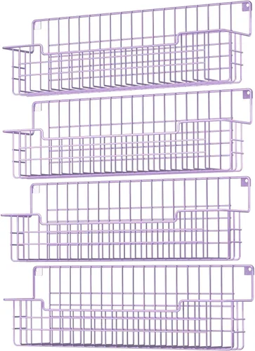 Vista 10 de Soporte de pared para especias, organizador de especias para gabinete y puerta de despensa, juego de 4 estantes colgantes para especias que ahorran