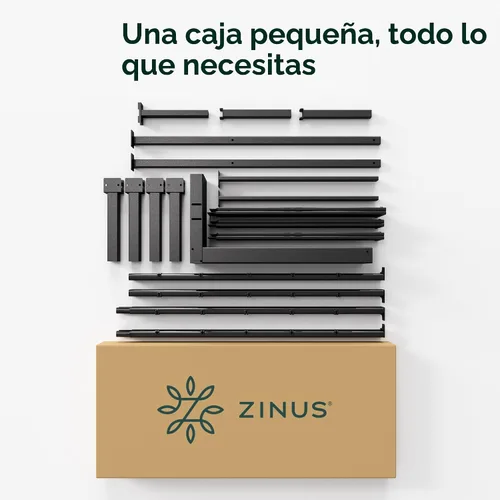 Vista 7 de Zinus Elias - Marco de cama de plataforma metálica de 14 pulgadas, soporte de acero, no necesita somier, fácil montaje, tamaño individual Negro