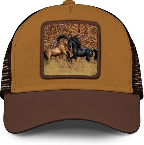 Vista 2 de Asvance Trucker Hat - Mesh Back Baseball Cap for Mens, Womens - Premium Farm Animals Embroidered Hats - Gift for Dad, Mom