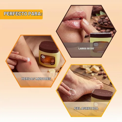 Vista 3 de MED PRIDE Gelatina de petróleo de manteca de cacao, protector hidratante para la piel, 8 onzas
