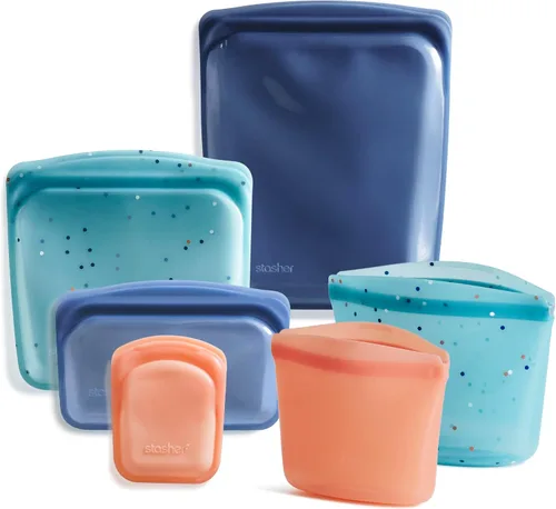 Vista 14 de Stasher Bolsas de silicona reutilizables para almacenamiento de alimentos