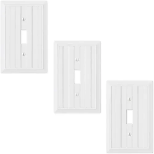 Vista 10 de Questech Cubierta de interruptor de luz, placa de pared doble basculante para enchufes eléctricos, placa de interruptor GFCI de 2 cuadras