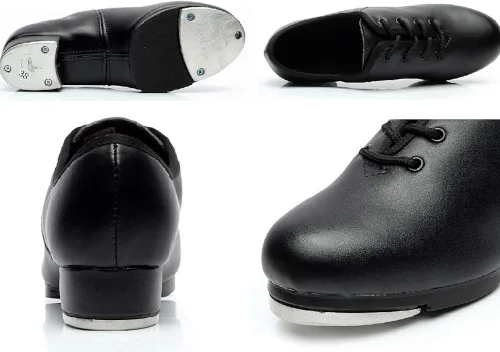 Vista 5 de BeiBestCoat Zapatos sintéticos Oxford para bailar para hombres, adultos, color negro, Negro