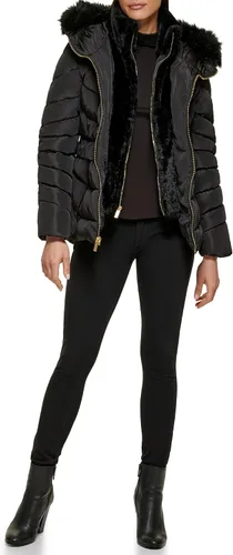 Vista 23 de GUESS Chaqueta acolchada de peso medio para mujer Cinturón negro.