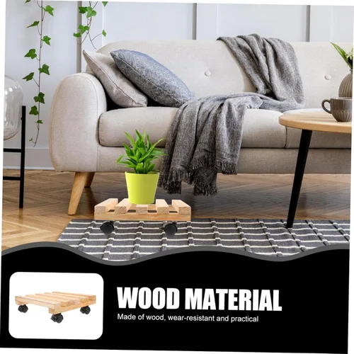 Vista 8 de GANAZONO Soporte para plantas de alta resistencia, soporte para plantas al aire libre, 1 unidad, soporte de madera para flores pequeñas, organizador