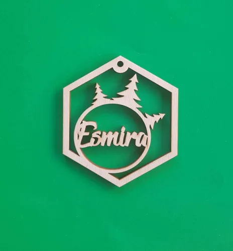Vista 3 de Personalized Christmas Bauble, Wooden Name Ornament for Christmas Stocking