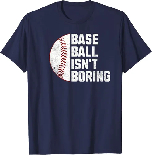 Vista 70 de Camiseta Baseball Isn't Boring, Negro