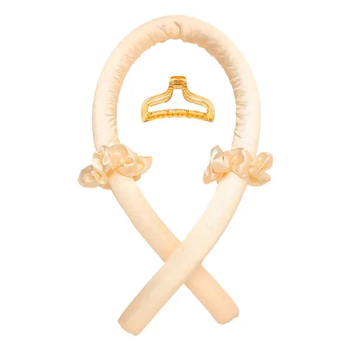 Vista 8 de Diadema de Varilla Rizadora Sin Calor, Cinta de Seda Sin Calor, Varilla Rizadora, Rulos para el Cabello, Rizos con Clip de Garra para el Cabello