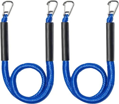 Vista 12 de Cuerda elástica para embarcaciones con clips dobles de acero inoxidable 316, accesorios para lancha baja, kayak, pontón, embarcación, waverunner