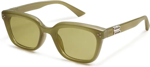 Vista 3 de Appassal Gafas de sol rectangulares retro para mujer, gafas de sol de marco cuadrado de moda AP3642