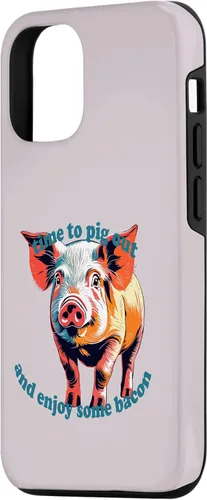 Vista 2 de iPhone 15 Time To Pig Out on National Pig Day Case