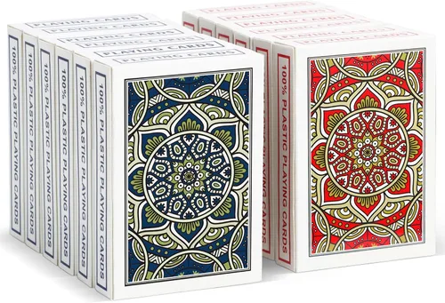 Vista 8 de Juego de cartas de plástico, paquete de 2 cartas impermeables, 2 barajas