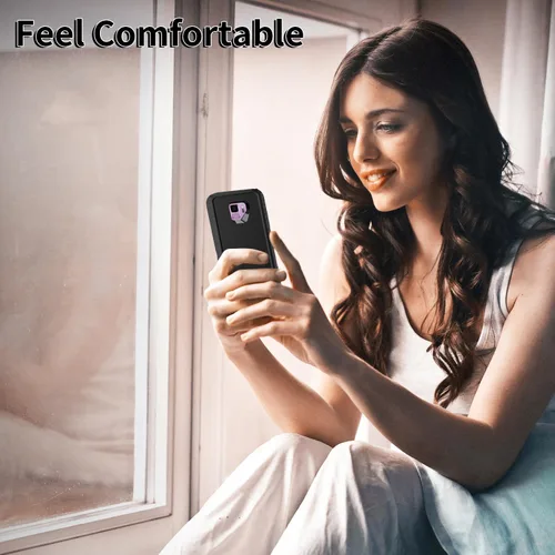 Vista 7 de Funda para Galaxy S9, resistente a prueba de golpes, a prueba de polvo/caídas, 3 capas, protección de cuerpo completo, funda resistente para Galaxy