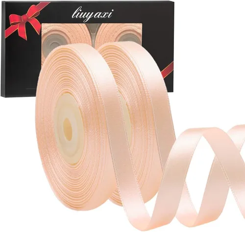 Vista 44 de Cinta de satén verde manzana de doble cara de color sólido de 1/2 pulgada x 25 yardas, cintas perfectas para manualidades, decoración de bodas
