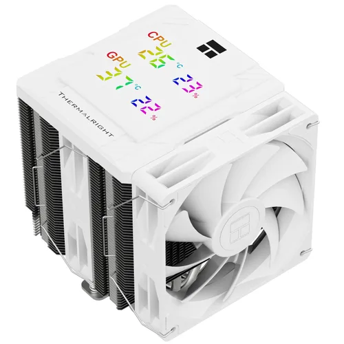 Vista 9 de Thermalright Peerless Assassin 120 Digital ARGB - Enfriador de CPU de aire negro con 6 tubos de calor de 6mm, cubierta superior de tablero de PA120