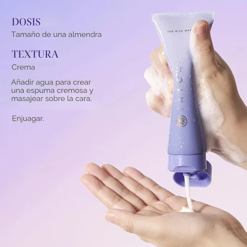 Vista 3 de TATCHA The Rice Wash Limpiador Facial en Crema Suave que Elimina la Acumulación sin Resecar la Piel para una Tez Suave y Luminosa 4 oz