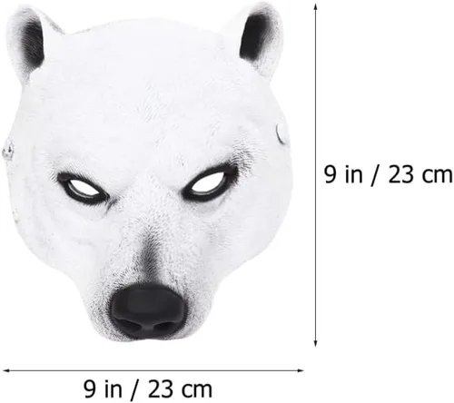 Vista 2 de VICASKY Máscaras de animales 3D adorno de cabeza de oso divertido para adultos, carnaval, Pascua, fiesta, cosplay, accesorios
