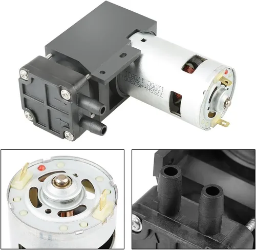 Vista 5 de FTVOGUE Bomba de vacío sin aceite DC12V 42W mini bomba de presión del pistón del cepillo 40L/min