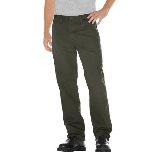 Vista 27 de Dickies Jeans de carpintero para hombre, ajuste relajado, pierna recta, Negro, 30 x 30