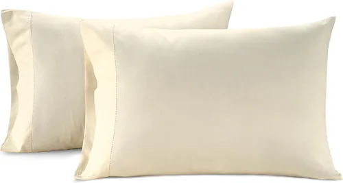 Vista 37 de Lane Linen - Juego de 2 fundas de almohada, 100% algodón orgánico, tamaño estándar, suaves, color blanco (20 x 26 pulgadas)