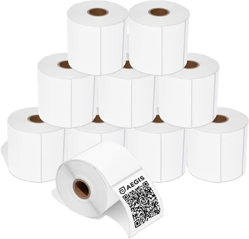 Vista 20 de Aegis Adhesives - Etiquetas térmicas directas de 1 pulgada x ½ pulgada para etiquetas de precio pequeño, dirección de devolución, carpeta