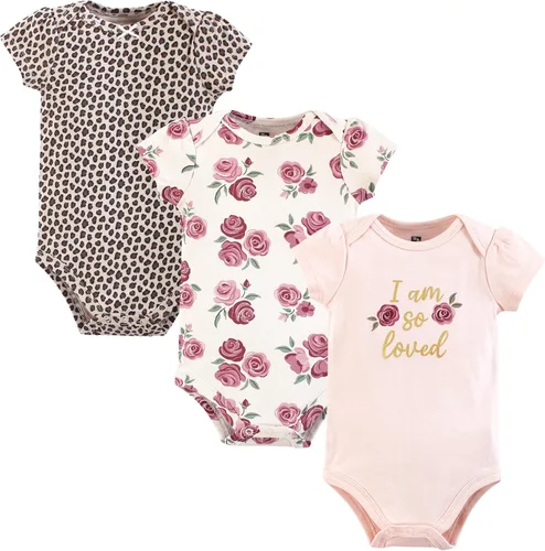 Vista 510 de Hudson Baby baby-girls Cotton Bodysuits 3-pack