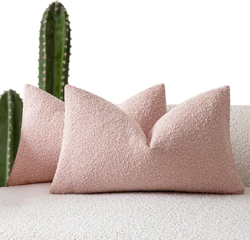 Vista 75 de Foindtower - Juego de 2 fundas decorativas de textura de bucle, fundas de almohada acentuadas, fundas de cojín sólidas, neutrales, para sofá, silla
