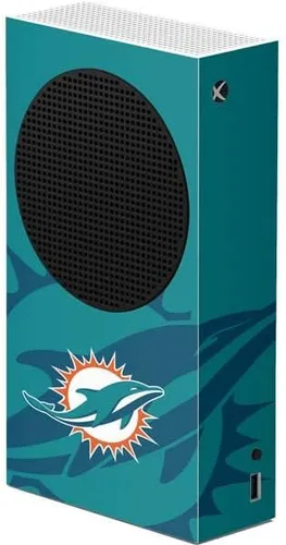 Vista 8 de Skinit Decal Gaming Skin Compatible with Xbox Series S Console - Officially Licensed NFL Miami Dolphins Black & White Design
