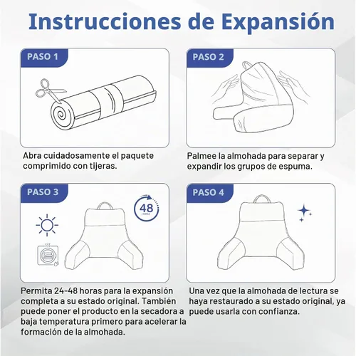 Vista 7 de IPYNBAP Almohada de espalda para cama para sentarse, almohada de lectura para sentarse en la cama para adultos, almohada de apoyo para la espalda
