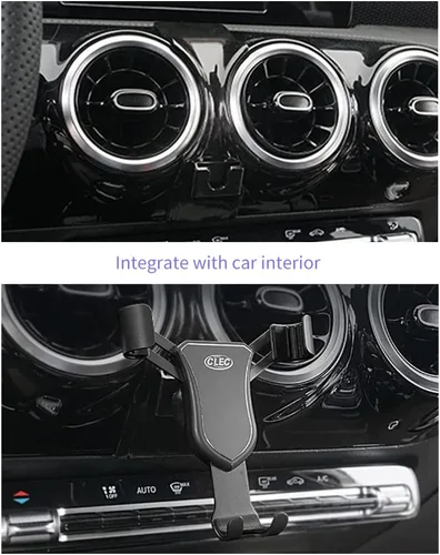 Vista 4 de Soporte de teléfono para automóvil para Benz Clase A 2019-2021 Clase CLA 2020-2021, soporte de teléfono celular apto para tablero de ventilación