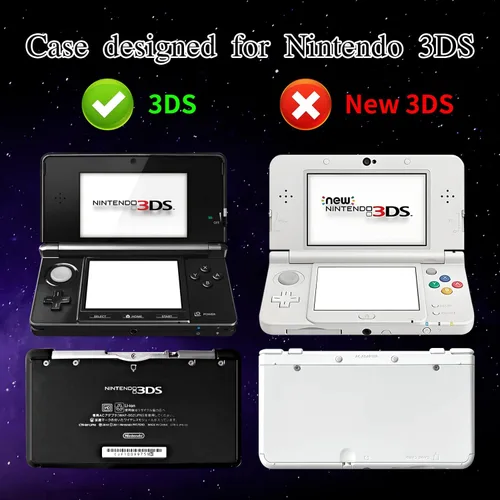 Vista 3 de OSTENT Hard Crystal Case Clear Skin Cover Shell for Nintendo 3DS